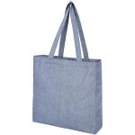 Pheebs 210 g/m² recycled gusset tote bag 13L Heather Blue