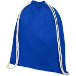Oregon 140 g/m² cotton drawstring bag 5L Dark blue