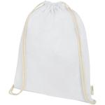 Orissa 140 g/m² GOTS organic cotton drawstring bag 5L White