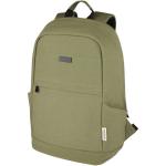 Joey 15.6" GRS recycled canvas anti-theft laptop backpack 18L Olive