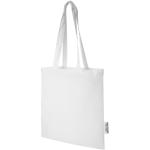 Madras 140 g/m2 GRS recycled cotton tote bag 7L White
