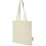 Madras 140 g/m2 GRS recycled cotton tote bag 7L Nature