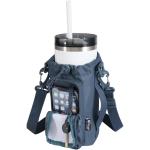 Trip Aware™ recycled travel bottle bag 2L Light blue/blue pusher