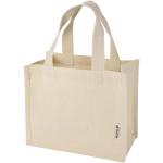 Odessa 220 g/m² GRS recycled cotton mini gusset tote bag 9L Nature