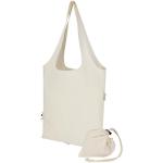 Madras Blend 140 g/m², GRS-zertifizierte, faltbare Baumwoll Tragetasche, 7 l Natur
