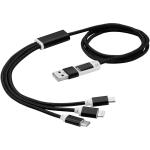 Versatile 5-in-1 charging cable Black