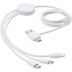 Pure 5-in-1 charging cable with antibacterial additive White