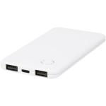 Slender 4000 mAh slim dual power bank White