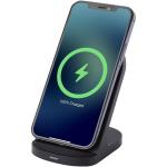 Loop 15W dual coil RCS recycled plastic wireless charging stand Black