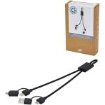 Connect 6-in-1 Schnellladekabel 45W aus recyceltem RCS Aluminium Schwarz