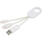 Troop 4-in-1 recycled plastic charging cable White