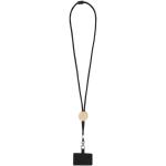Adhab smartphone lanyard with bamboo details Black
