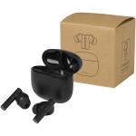 Alterf recycled plastic True Wireless Bluetooth earbuds with silicone eartips Black