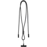 SMART 65W RPET Ladekabel mit Lanyard Schwarz