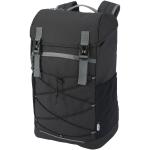 Aqua 15.6" GRS recycled water resistant laptop backpack 23L Black