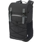 Aqua 15,6" GRS recycelter wasserabweisender Laptop-Rucksack 23 L Schwarz