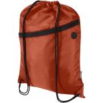 Oriole RPET drawstring bag with zipped front pocket 5L Brick