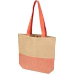 Rhythm straw paper tote bag 10L Brick