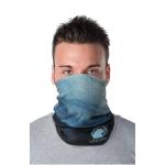Lara sublimation multi-scarf with fleece layer and hems Navy