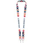 Leia sublimation RPET lanyard with 2 keyrings, white White | 10mm