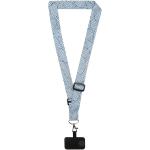 Lyra Verstellbares Lanyard mit Telefonhalterung und Sublimationsdruck Schwarz/weiss