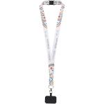 Addie Sublimation Lanyard mit Telefonhalterung und Sicherheitsverschluss, schwarz/weiss Schwarz/weiss | 10mm
