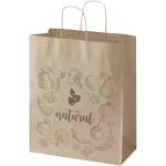 Kraft 80–90 g/m² Papiertasche mit Kordelgriffen – 32 × 17 × 39 cm Natur