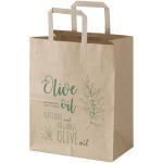 Kraft 80 g/m² Papiertasche mit flachen Griffen – 25 × 15 × 32 cm Natur