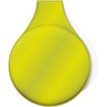 RFX™ M-10 round reflective TPU magnet small Neon yellow