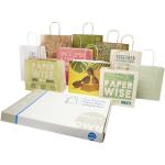 Agricultural waste and kraft paper bags sample box White