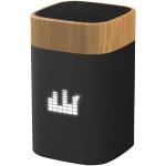 SCX.design S31 Lautsprecher Clever aus Holz mit Leuchtlogo, natur Natur,schwarz