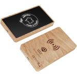 SCX.design P34 5000 mAh wooden wireless power bank Light brown