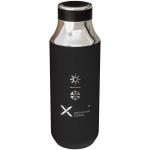 SCX.design D12 500 ml Isolierflasche aus Edelstahl mit Trinkhalm Schwarz