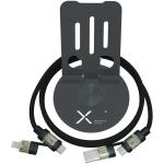 SCX.design O34 360° Smartphonehalterung mit 240W 4 in 1 Ladekabel Silbergrau
