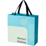 Smartfold Papiertüte, 210 g/m², mit Bandgriffen und Glanzlaminierung – 31 x 12 x 31 cm Blau