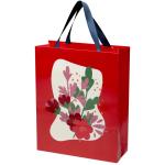 Smartfold Papiertüte, 210 g/m², mit Bandgriffen und Glanzlaminierung – 31 x 12 x 39 cm Blau