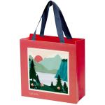 Smartfold Papiertüte, 210 g/m², mit Bandgriffen und matter Laminierung – 24 x 10 x 24 cm Blau