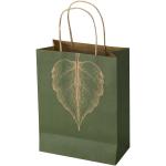 Kraft Papiertüte aus 120 g/m² Kraftpapier mit gedrehten Tragegriffen – 18 x 9 x 23 cm Natur
