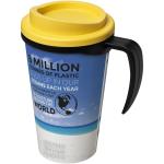 Brite-Americano® grande 350 ml insulated mug Black/yellow
