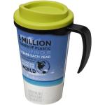 Brite-Americano® grande 350 ml insulated mug, black Black, lime