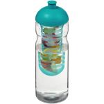 H2O Active® Base 650 ml Sportflasche mit Stülpdeckel und Infusor Transparent türkis
