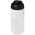 Baseline® Plus 500 ml Sportflasche mit Klappdeckel Transparent schwarz