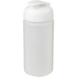 Baseline® Plus grip 500 ml Sportflasche mit Klappdeckel Transparent weiß