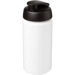 Baseline® Plus grip 500 ml Sportflasche mit Klappdeckel Weiß/schwarz