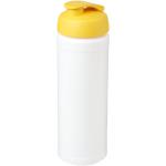 Baseline® Plus grip 750 ml Sportflasche mit Klappdeckel Weiß/gelb