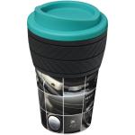 Brite-Americano® 350 ml Isolierbecher mit Schutzring Reifen-Design Aqua