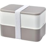 MIYO Renew Doppel-Lunchbox, Kieselgrau, Elfenbeinweiß Kieselgrau, Elfenbeinweiß, Weiß