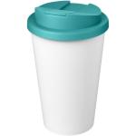 Americano® Eco 350 ml recycelter Becher mit auslaufsicherem Deckel Aquamarinblau