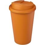 Americano® Eco 350 ml recycled tumbler with spill-proof lid Orange