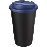 Americano® Eco 350 ml recycelter Becher mit auslaufsicherem Deckel, blau Blau,schwarz